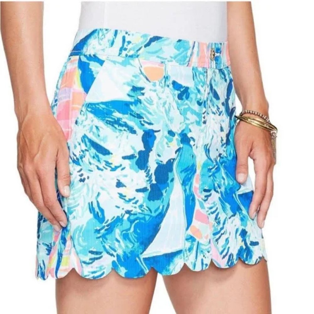 GUC Lilly Pulitzer Colette Skort in "Sparkling Blue Hey Bay Bay" Size 0